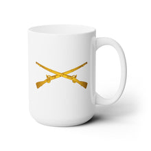 Load image into Gallery viewer, White Ceramic Mug 15oz - Army - Infantry Branch wo Txt
