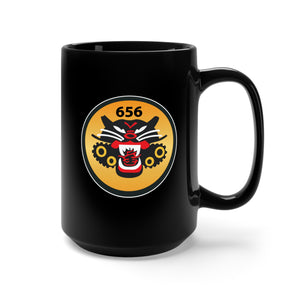 Black Mug 15oz - 656th Tank Destroyer Battalion - Panther SSI X 300