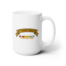 Load image into Gallery viewer, White Ceramic Mug 15oz - Army - 41st  Scout Dog Platoon wo Txt  w VN SVC

