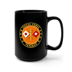 Black Mug 15oz -  Signal Corps Veteran