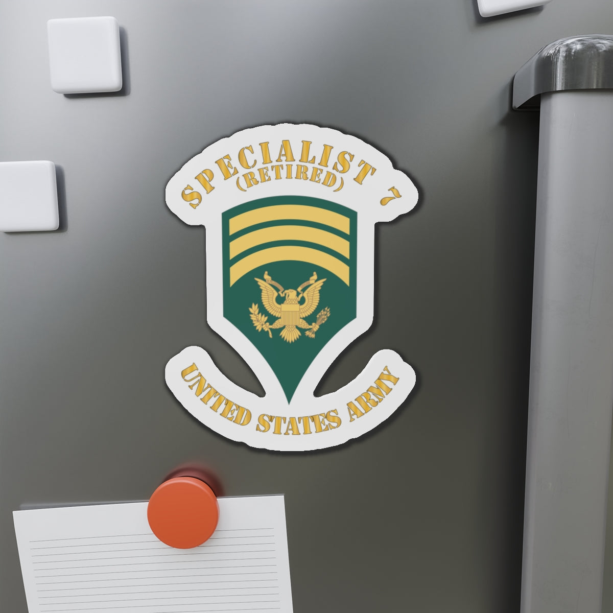 Die-Cut Magnets - Army - Enlisted - SPEC 7 - Specialist 7 - Std - Reti ...