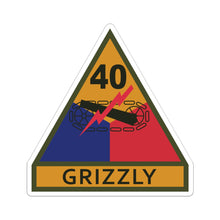 Load image into Gallery viewer, Kiss-Cut Stickers - SSI - 40th Armored Division w Name Tape X 300
