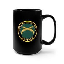 Load image into Gallery viewer, Black Mug 15oz - Army - Military Police - Branch - Retired X 300
