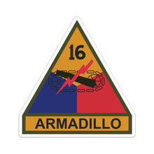 Load image into Gallery viewer, Kiss-Cut Stickers - SSI - 16th Armored Division w Name Tape X 300

