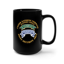 Load image into Gallery viewer, Black Mug 15oz - Joint Security Area - United Nations Command Support Group w Txt X 300
