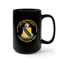 Load image into Gallery viewer, Black Mug 15oz - 645th Tank Destroyer Battalion - DUI - Code Name - Furious - US Army X 300
