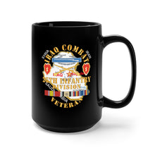 Load image into Gallery viewer, Black Mug 15oz - Iraq Combat Infantry Veteran w 25th Infantry Division - DUI w IRAQ SVC X 300
