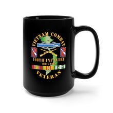 Load image into Gallery viewer, Black Mug 15oz - Vietnam Combat Infantry Veteran w 198th Inf Bde SSI X 300
