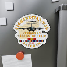 Load image into Gallery viewer, Die-Cut Magnets - Army - Afghanistan War   - Operation Allies Refuge - Veteran w AFGHAN SVC
