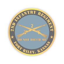 Load image into Gallery viewer, Kiss - Cut Stickers - Army - 2nd  Infantry Regiment Branch - Do Not Touch Me - Fort Riley, Kansas X 300
