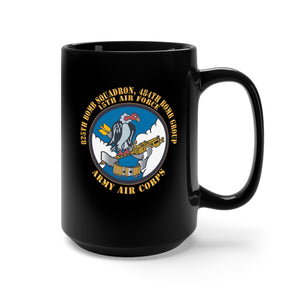 Black Mug 15oz - 825th Bomb Squadron, 484th Bomb Group - 15th AAF - V2 Color w Txt X 300