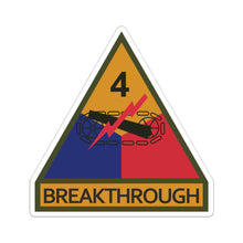 Load image into Gallery viewer, Kiss-Cut Stickers - SSI - 4th Armored Division w Name Tape
