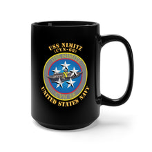 Load image into Gallery viewer, Black Mug 15oz - Navy - USS Nimitz (CVN-68) X 300
