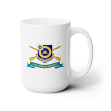 Load image into Gallery viewer, White Ceramic Mug 15oz - Army - 41st Infantry Regiment w Br - Ribbon X 300
