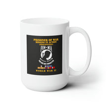 Load image into Gallery viewer, White Ceramic Mug 15oz - Army - POW - MIA - Phili WWII w PAC SVC - SMALL
