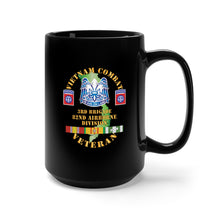 Load image into Gallery viewer, Black Mug 15oz - Army - Vietnam Combat Vet - 3rd Bde 82nd Airborne Div DUI w VN SVC  wo CIB X 300
