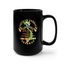 Load image into Gallery viewer, Black Mug 15oz - Army - Vietnam Combat Veteran w  E Co - 52nd Inf ABN - 1st Cav Div X 300
