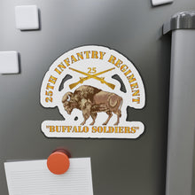 Load image into Gallery viewer, Die-Cut Magnets - 25th Infantry Regiment - Buffalo Soldiers w 25th Inf Branch Insignia
