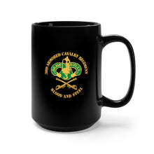 Load image into Gallery viewer, Black Mug 15oz - Army - 3rd Armored Cavalry Regiment DUI - Blood and Steel X 300
