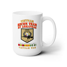 Load image into Gallery viewer, White Ceramic Mug 15oz - RECON TEAM -  Recon Team - RT Arkansas - Vietnam War w VN SVC
