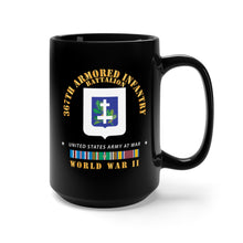 Load image into Gallery viewer, Black Mug 15oz - 367th Armored Infantry Battalion - DUI  w EUR SVC X 300
