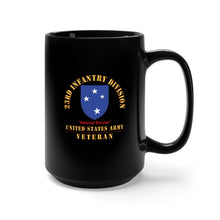 Load image into Gallery viewer, Black Mug 15oz - Army - SSI - 23rd Infantry Division  - Americal Division - US Army Veteran X 300

