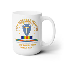 Load image into Gallery viewer, White Ceramic Mug 15oz - Army - 36th Infantry Division - Arrowhead - Camp Bowie TX  w SVC WWI
