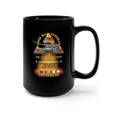 Load image into Gallery viewer, Black Mug 15oz - Cold War Vet -  3rd Armored Division  - Gelnhausen, Germany - M60A1 Tank  - Spearhead w Fire - 1978-1981 w DUI - COLD X 300
