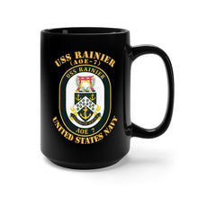Load image into Gallery viewer, Black Mug 15oz - USNS Rainier (AOE-7) w Txt X 300
