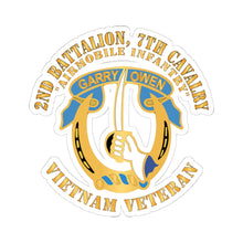 Load image into Gallery viewer, Kiss-Cut Stickers - Army - 2nd Battalion, 7th Cavalry - Vietnam Veteran
