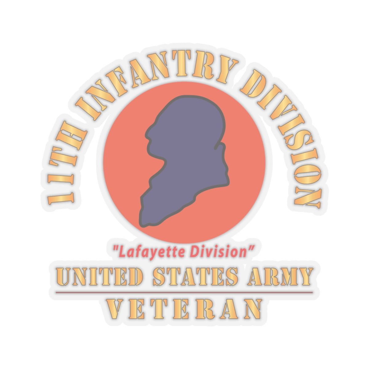 Kiss - Cut Stickers - Army - SSI - 11th Infantry Division - Lafayette ...