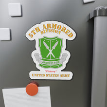 Load image into Gallery viewer, Die-Cut Magnets - Army - DUI - 5th Armored Division - Victory - US Army X 300
