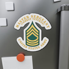 Load image into Gallery viewer, Die-Cut Magnets -SSI -Army - Master Sergeant - MSG - Combat Veteran - Flat X 300
