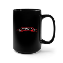 Load image into Gallery viewer, Black Mug 15oz - D Troop 4th Cav - Hunter-Killer Team Scroll
