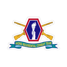 Load image into Gallery viewer, Kiss-Cut Stickers - Army - 442nd Infantry Regimental Combat Team w Br - SSI - Ribbon
