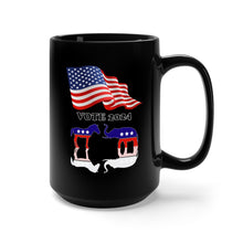 Load image into Gallery viewer, Black Mug 15oz - USA - VOTE 2024 X 300
