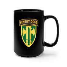 Load image into Gallery viewer, Black Mug 15oz - Army - 18th MP Brigade - Sentry Dogs Tab wo Txt
