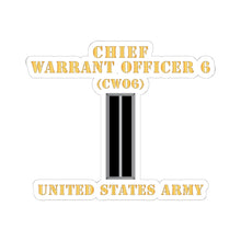 Load image into Gallery viewer, Kiss-Cut Stickers - Army - Chief Warrant Officer 6 - CW06 - Flat - X 300
