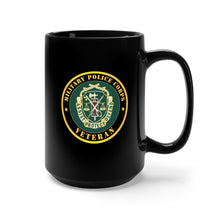 Load image into Gallery viewer, Black Mug 15oz - Army - Military Police Corps Regimental Crest - Veteran X 300
