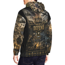 Load image into Gallery viewer, AOP Hoodie - US Army - This We'll Defend Tribute Tee — US Army Careers Men's All Over Print Hoodie (USA Size) (Model H13)

