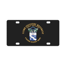 Load image into Gallery viewer, Army - COA - 153rd Infantry Regiment (First Arkansas) w Txt X 300 Classic License Plate
