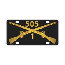 Load image into Gallery viewer, Army - 1st Bn, 505th Infantry Regiment Branch wo Txt X 300 Classic License Plate
