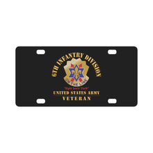 Load image into Gallery viewer, Army - DUI - 6th Infantry Division - Sight Seein' Sixth - US Army Veteran X 300 Classic License Plate
