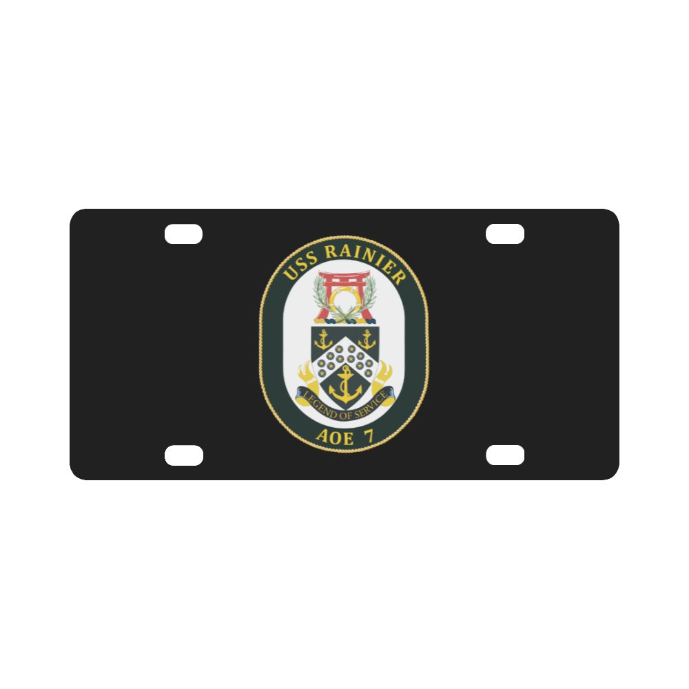 USNS Rainier (AOE-7) X 300 Classic License Plate