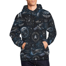 Load image into Gallery viewer, AOP Hoodie - Space Force Orbital Emblem Men's All Over Print Hoodie (USA Size)
