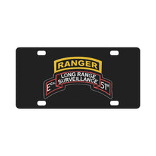 Load image into Gallery viewer, Army - Airborne Ranger - E Company- 51st Infantry (Ranger) w Ranger Tab Classic License Plate
