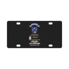Load image into Gallery viewer, Army - 59th Infantry Scout Dog Platoon - Blue Tab, 11th Inf Bde, 23rd Inf Div - w CIB 3 Stars VN SVC Classic License Plate
