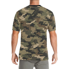 Load image into Gallery viewer, Modern Olive Tech Camo Men's All Over Print Crew Neck T-Shirt
