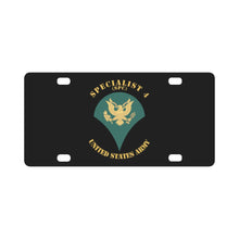 Load image into Gallery viewer, Army - Enlisted - SPC - Specialist 4 - Std - X 300 Classic License Plate
