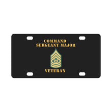 Load image into Gallery viewer, Command Sergeant Major - CSM wTxt - Flat X 300 Classic License Plate
